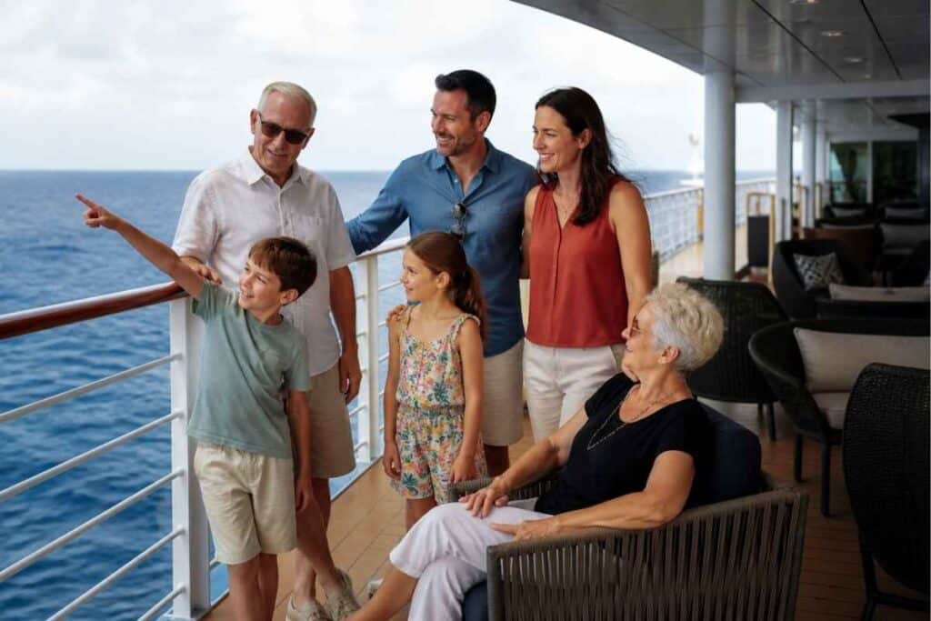 Grandparents on deck choosing best cruise lines for families