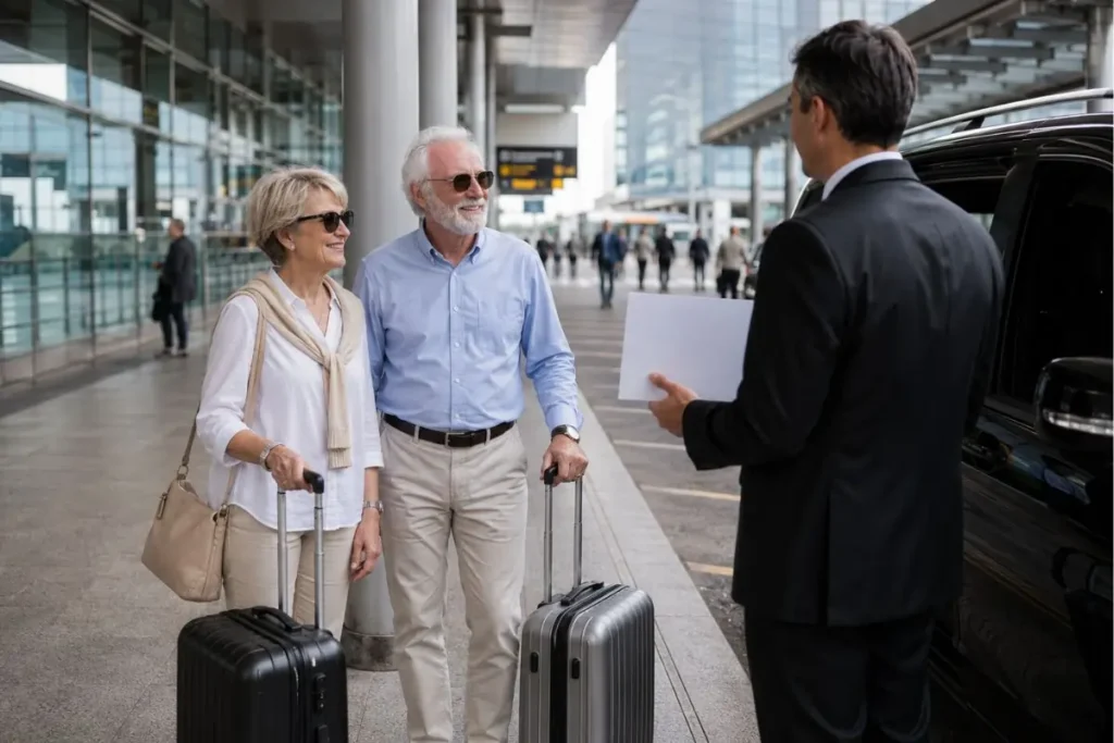Airport transfer for an all-inclusive river cruise for seniors