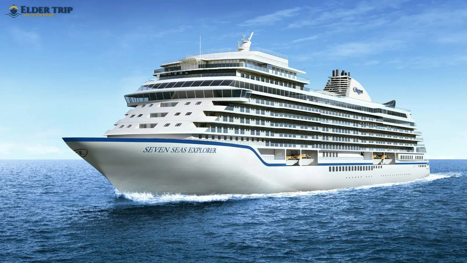 Regent Seven Seas Explorer — all inclusive luxury cruise ship sailing the Mediterranean with 738 guests in all-suite accommodations