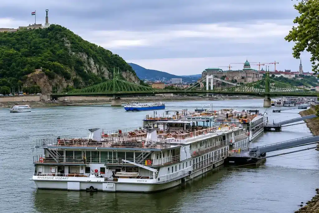River ship in Budapest for solo river cruise for seniors