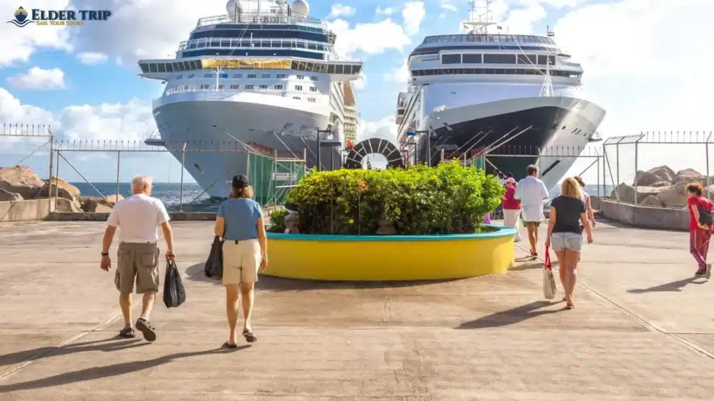 Shore excursion included in an all inclusive luxury cruise fare, regent seven seas guests exploring a mediterranean port with no extra charge