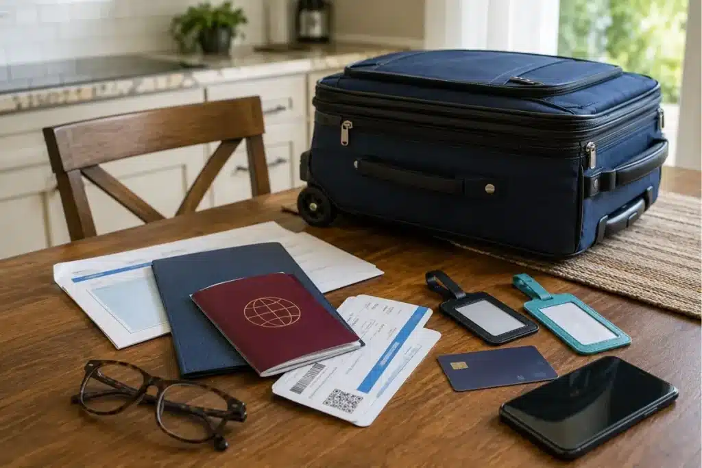 Cruise documents for what to pack on a cruise